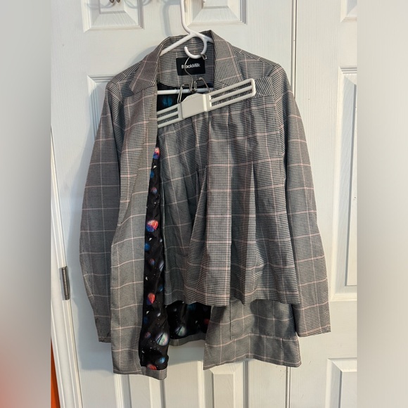 PLAID BLACK BLAZER - Picture 6 of 10